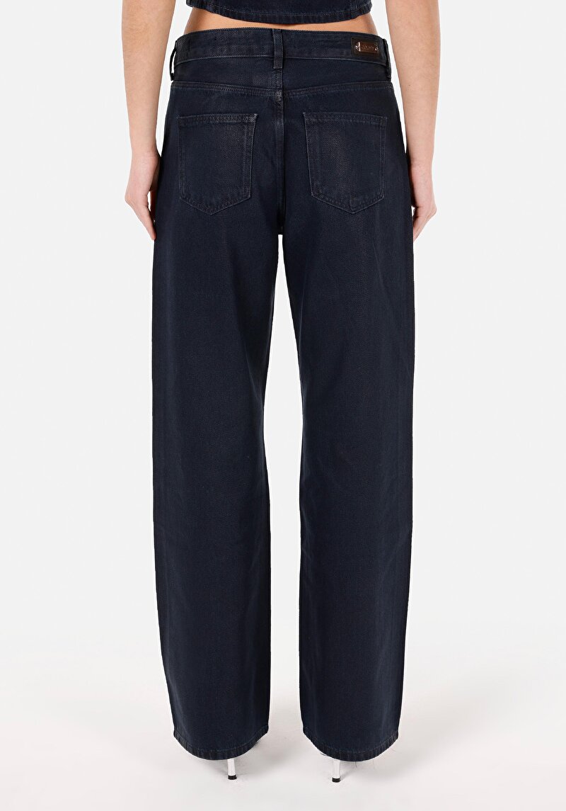 Regular Fit Kadın Koyu İndigo Jean Pantolon