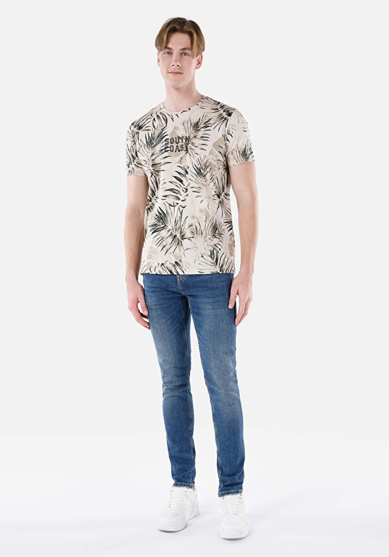 Straight Fit Erkek İndigo Jean Pantolon