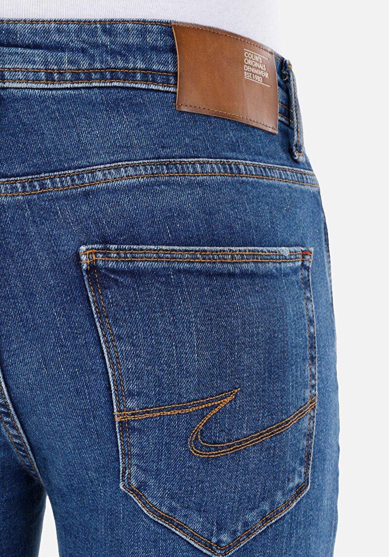 Straight Fit   Erkek İndigo Jean Pantolon