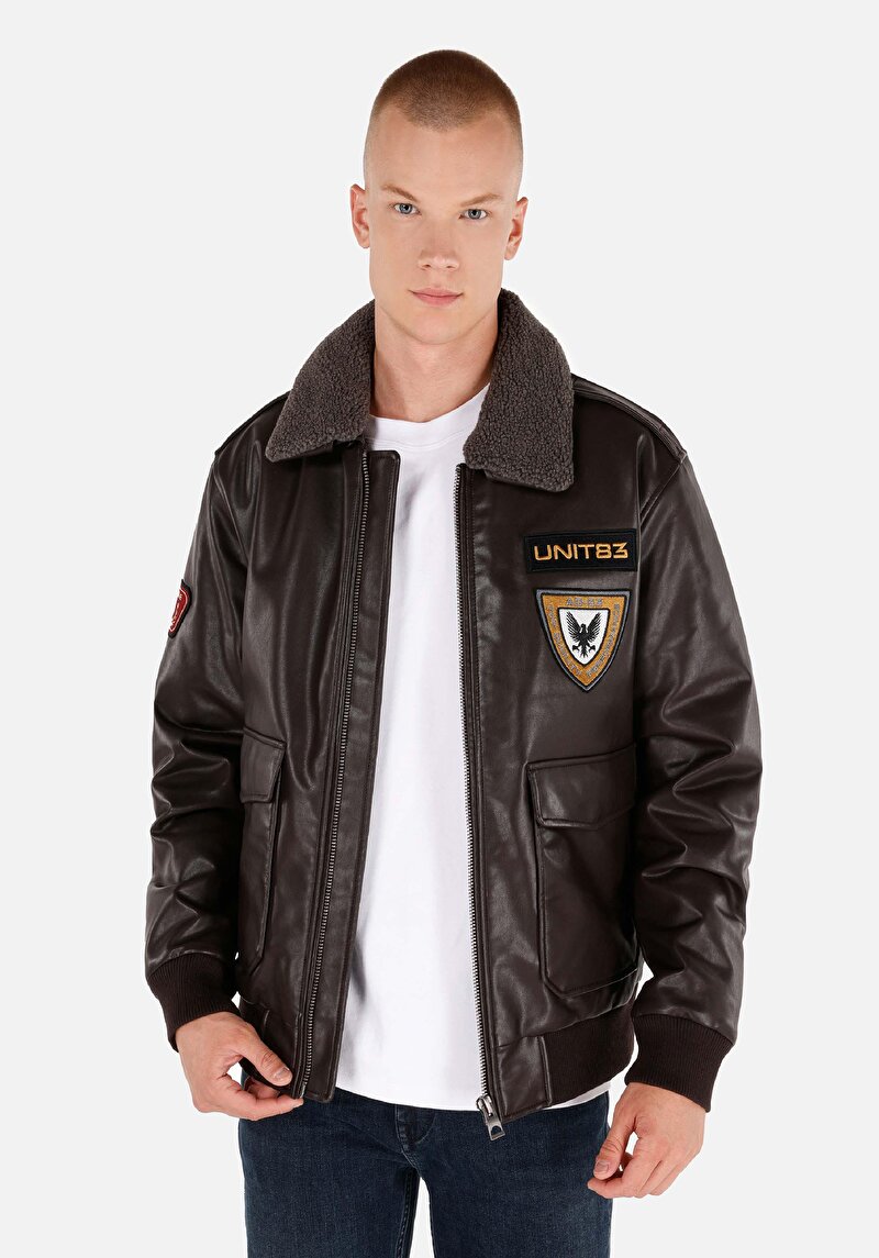 Regular Fit Erkek Kahverengi Mont Pu