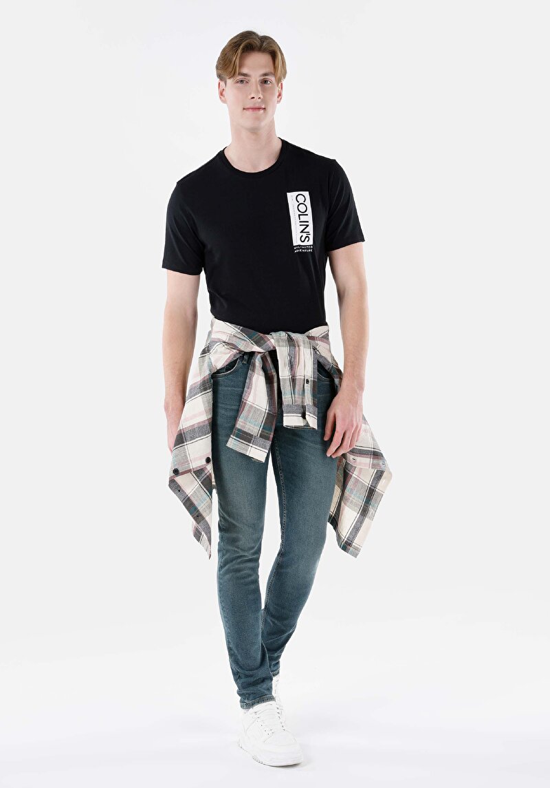 Straight Fit Erkek Siyah Jean Pantolon