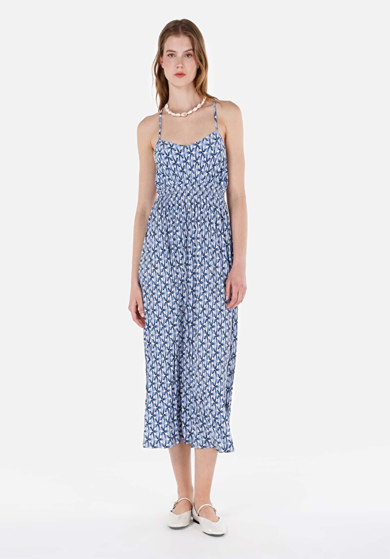 Regular Fit Kadın Çok Renkli Kısa Kol Elbise