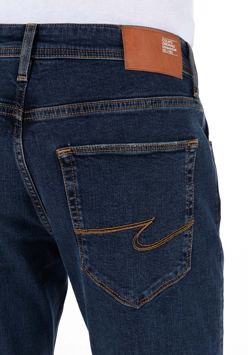 Straight Fit   Erkek Koyu İndigo Jean Pantolon