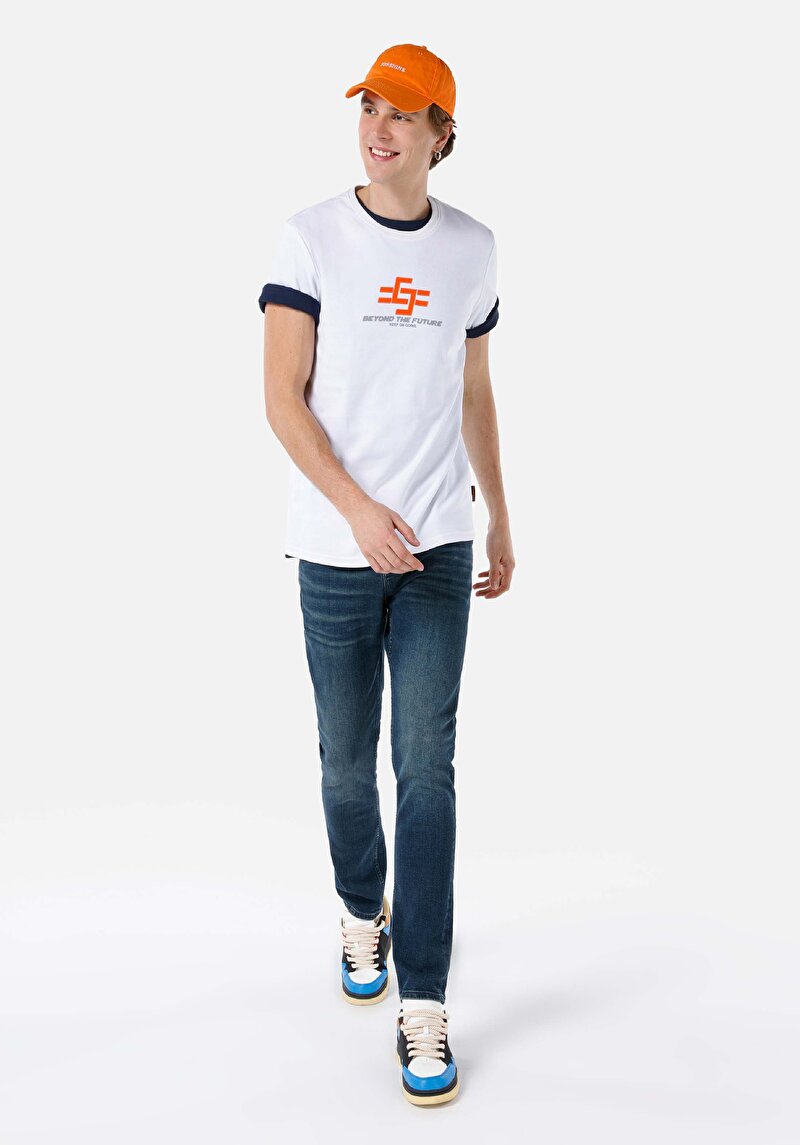 Straight Fit Erkek Koyu İndigo Jean Pantolon