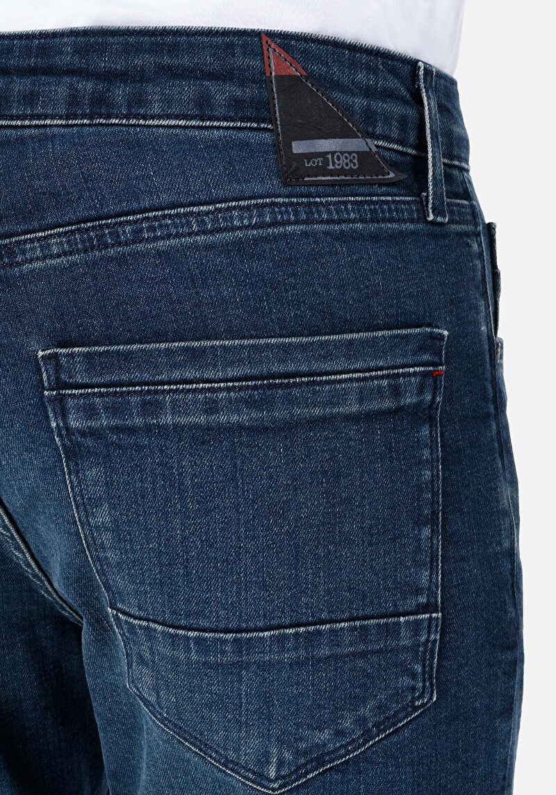 Straight Fit   Erkek Koyu İndigo Jean Pantolon