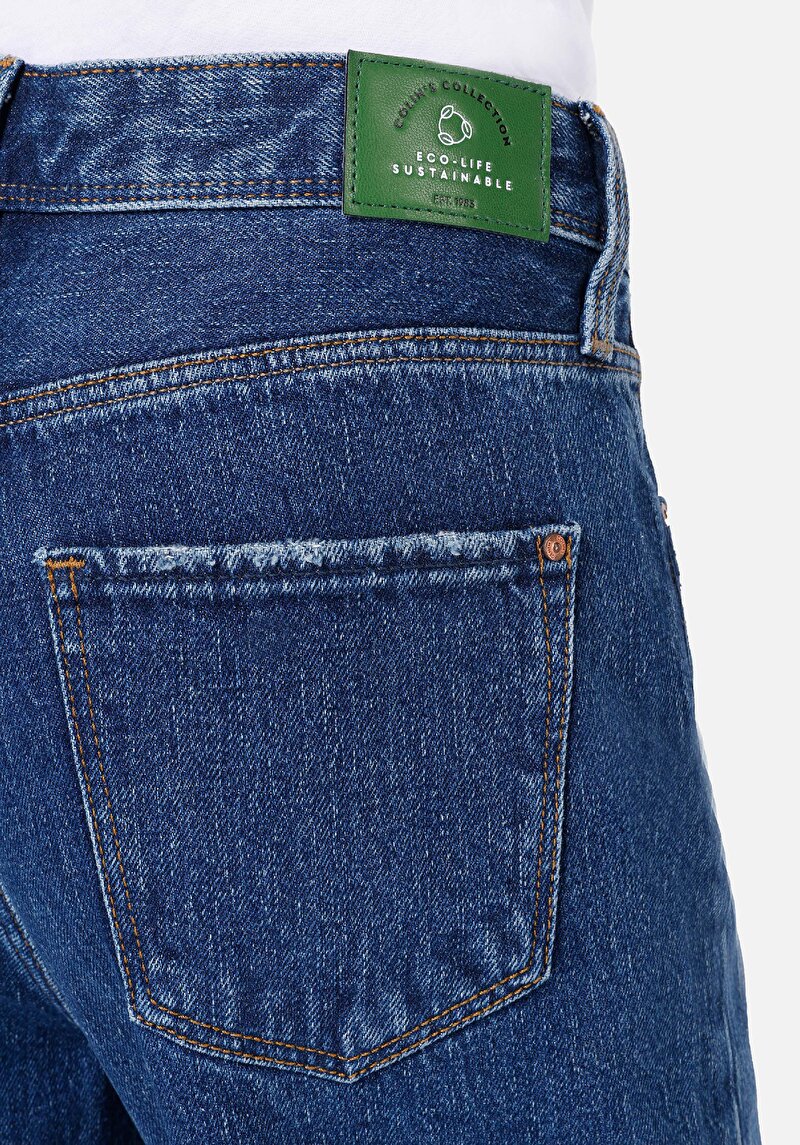 Regular Fit   Kadın İndigo Jean Pantolon