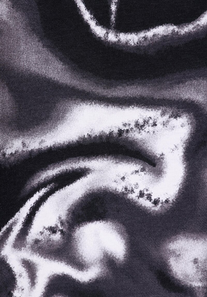 Regular Fit Yuvarlak Yaka Batik Erkek Siyah Kısa Kol Tişört