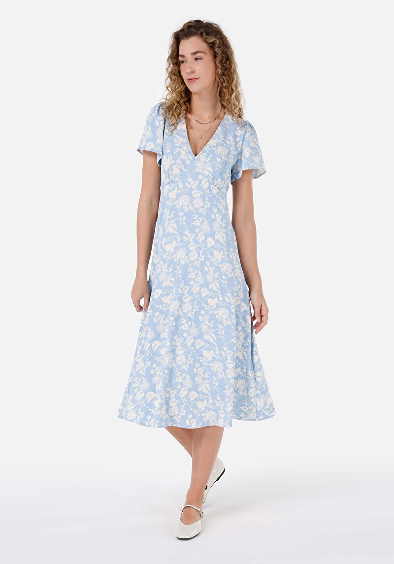 Regular Fit Kadın Mavi Elbise