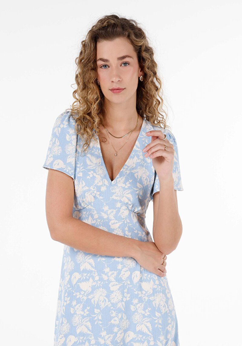 Regular Fit Kadın Mavi Elbise
