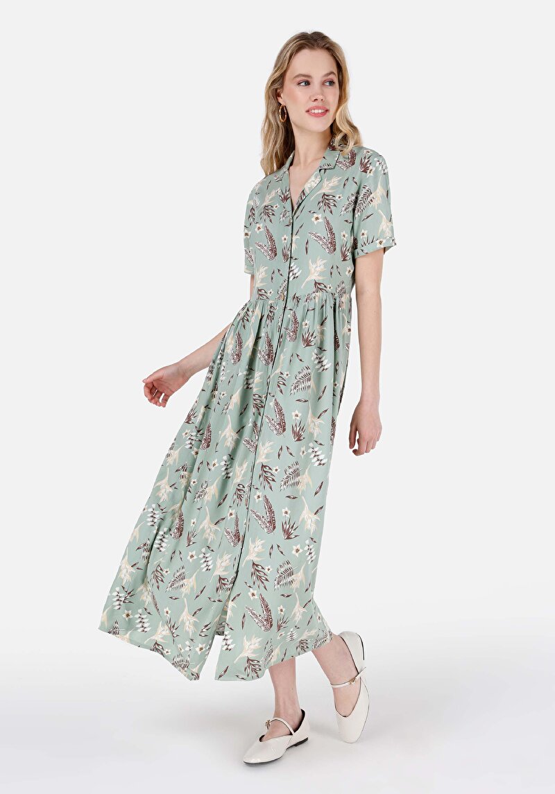 Regular Fit Kadın Viskozlu Elbise