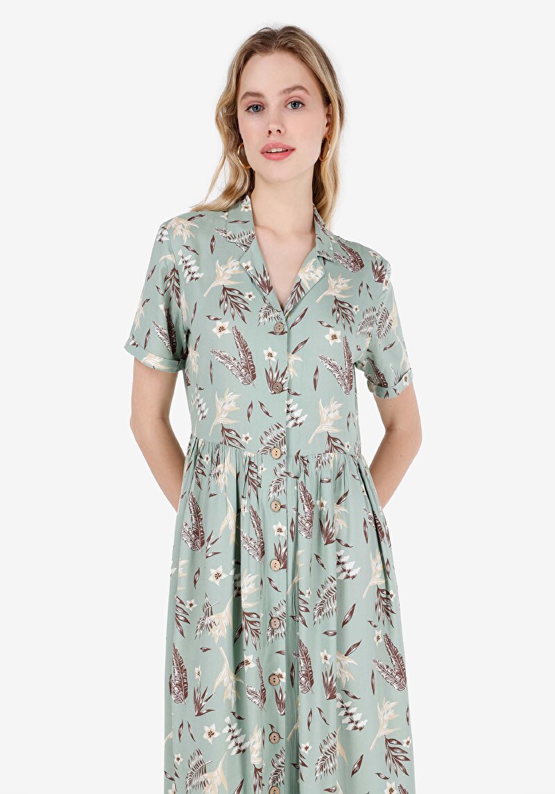 Regular Fit Kadın Viskozlu Elbise