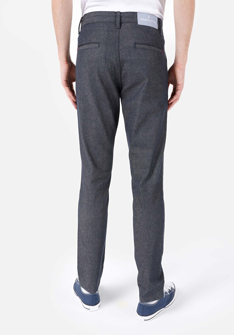 Regular Fit Orta Bel Düz Paça Erkek Koyu İndigo Jean Pantolon