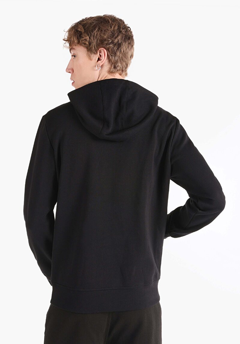 Regular Fit Erkek Siyah Sweatshirt