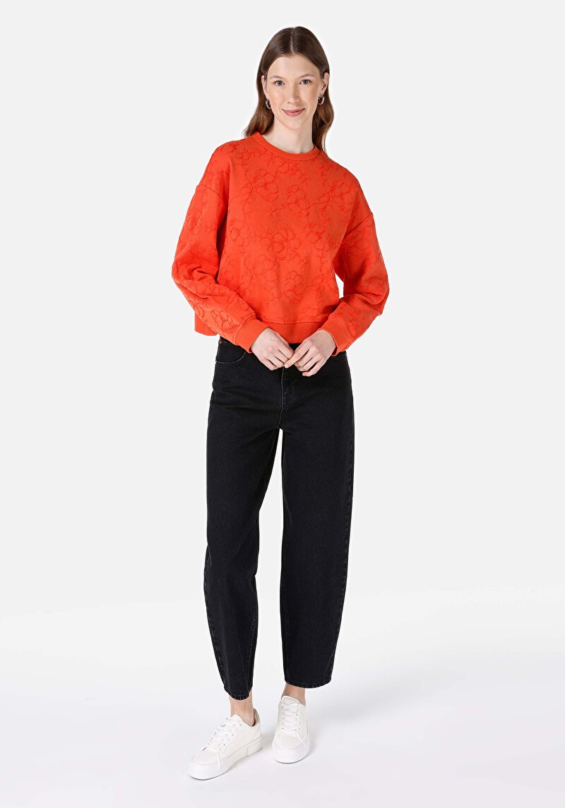 Regular Fit   Kadın Turuncu Sweatshirt Cl1067302