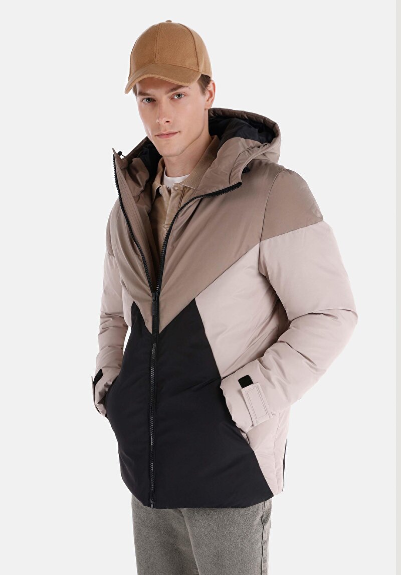 Regular Fit     Erkek Siyah Mont