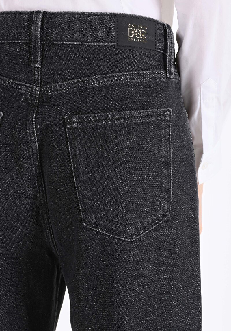 Regular Fit Yüksel Bel Geniş Paça Kadın Beyaz Denim Jean Pantolon