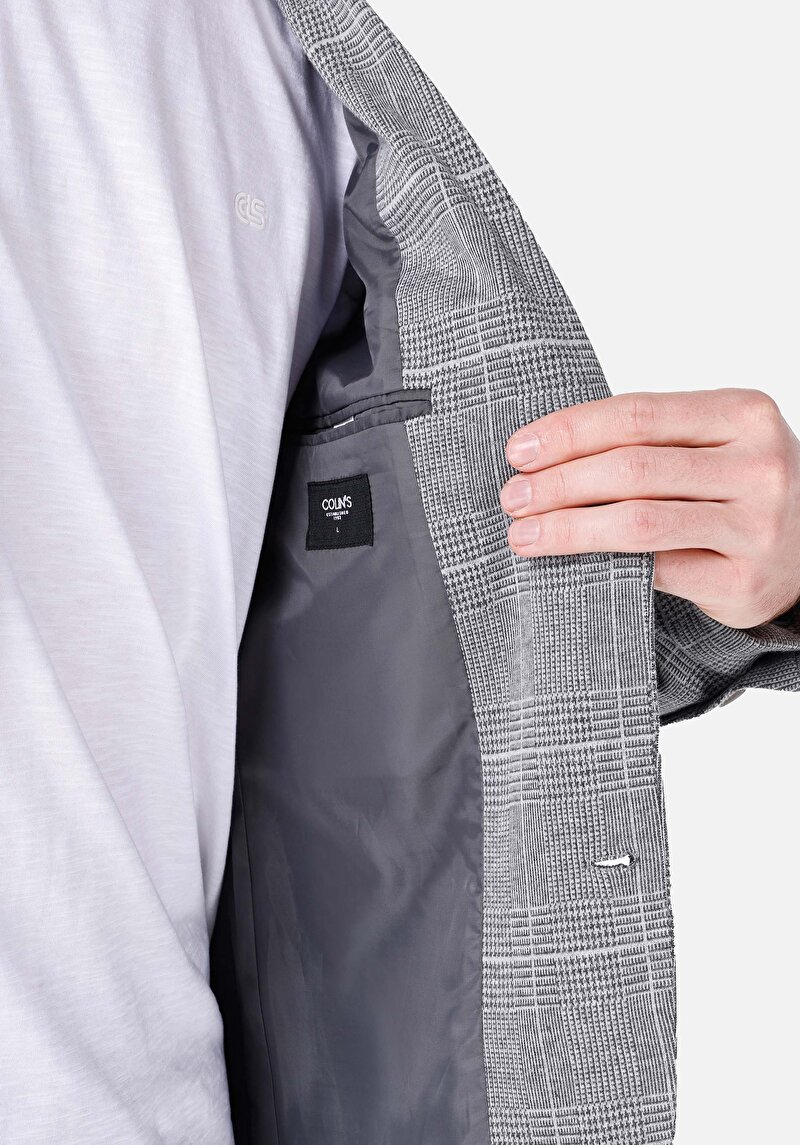 Slim Fit    Erkek Gri Ceket