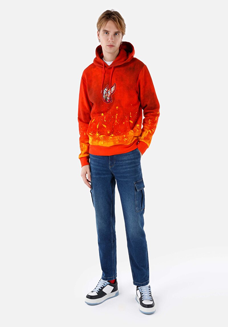 Carrot Cargo Orta Bel Kısa Paça Erkek İndigo Jean Pantolon