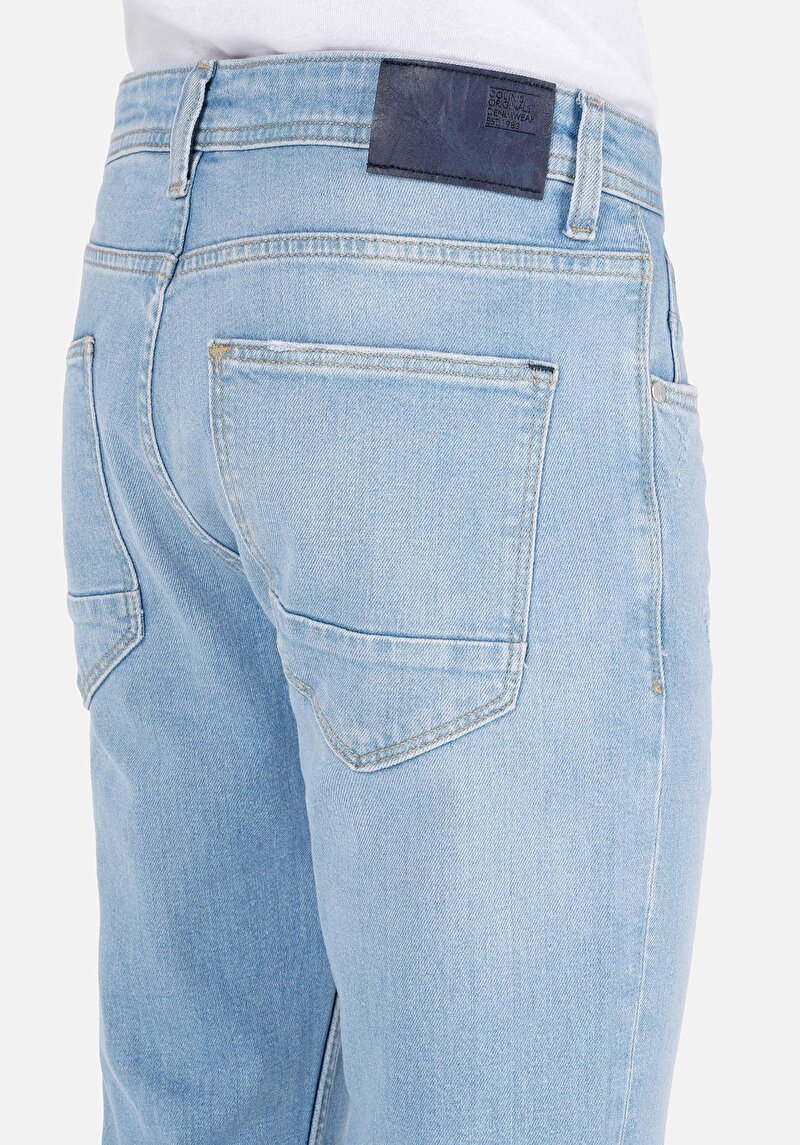 Straight Fit   Erkek İndigo Jean Pantolon