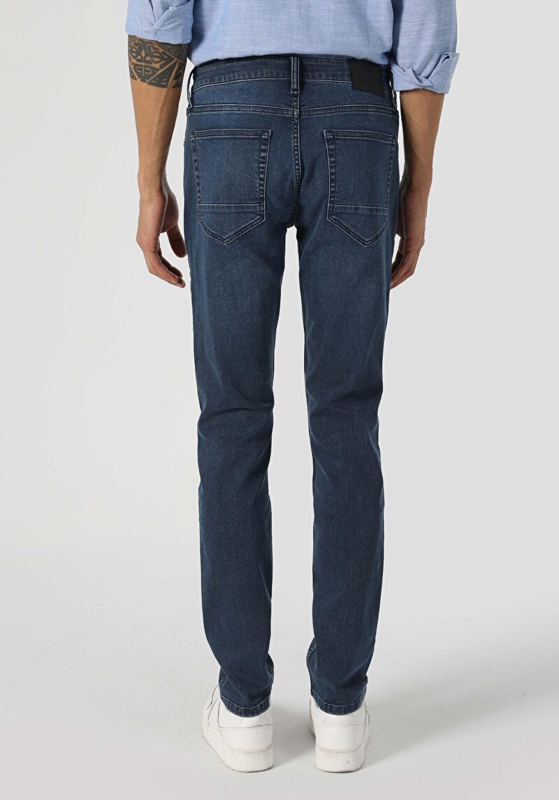 Straight Fit Düşük Bel Düz Paça Erkek Denim Jean Pantolon