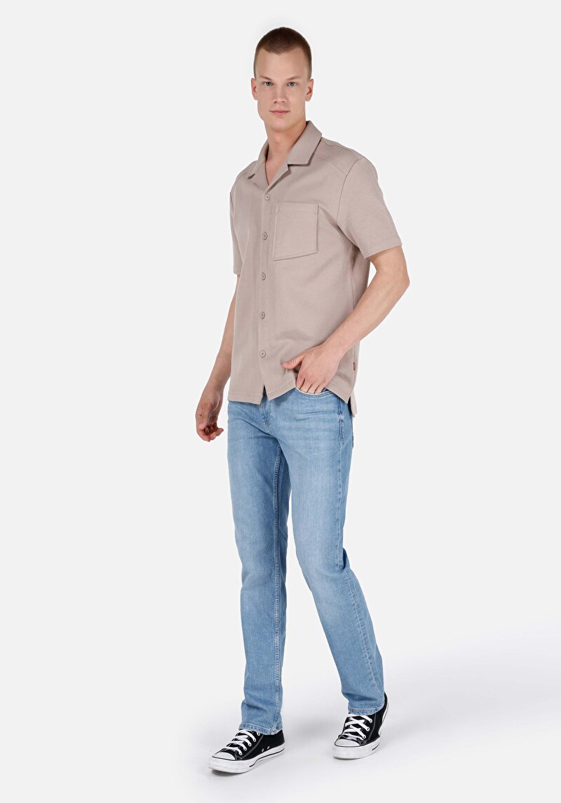 Regular Fit   Erkek İndigo Jean Pantolon