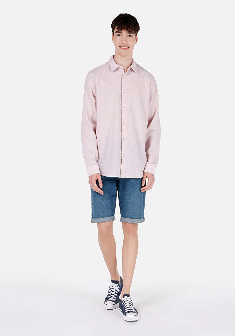 Straight Fit Düşük Bel Erkek Koyu İndigo Jean Şort