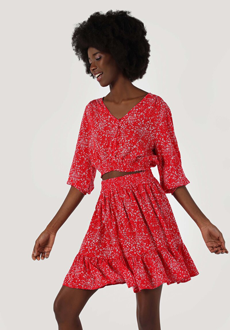 Regular Fit Kadın Kirmizi Gömlek