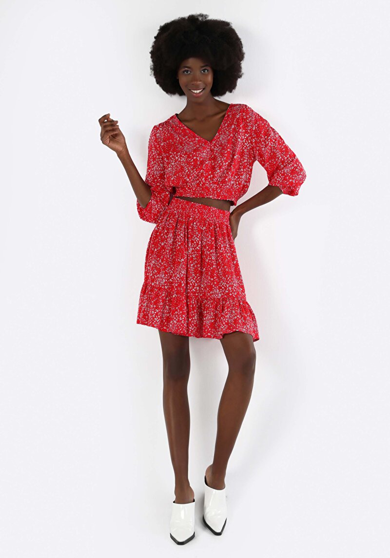 Regular Fit Kadın Kirmizi Gömlek