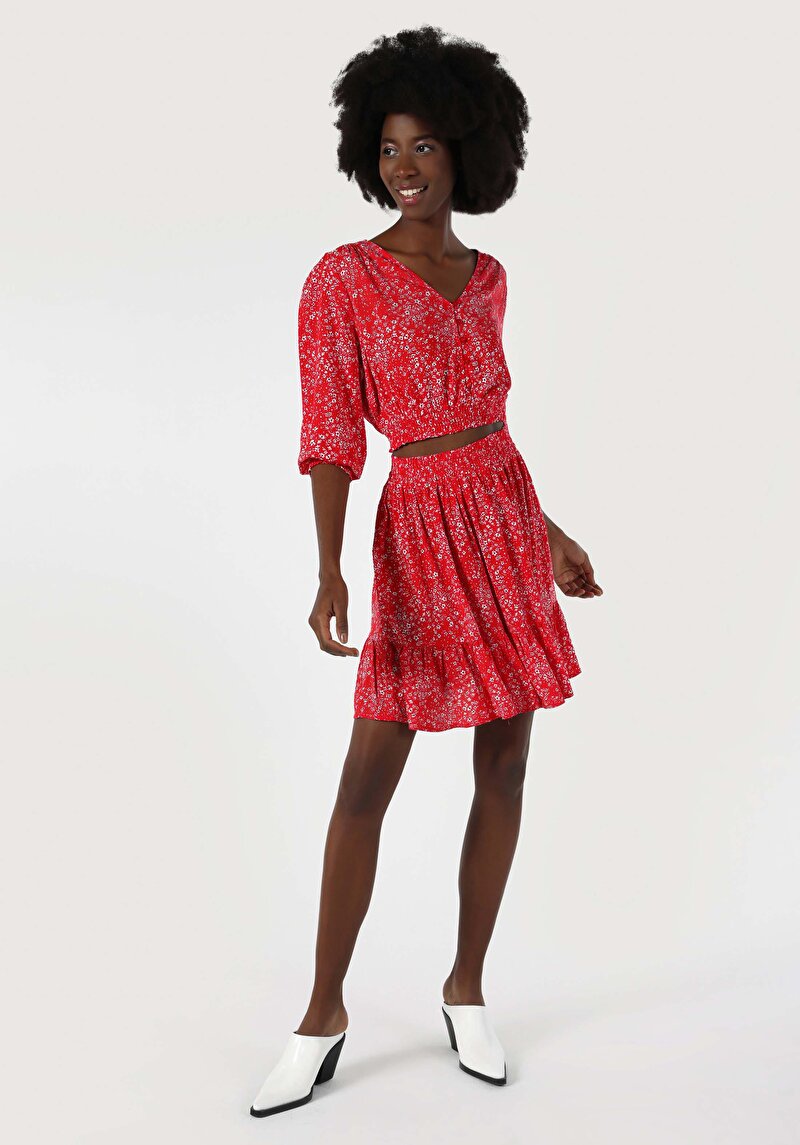 Regular Fit Kadın Kirmizi Gömlek