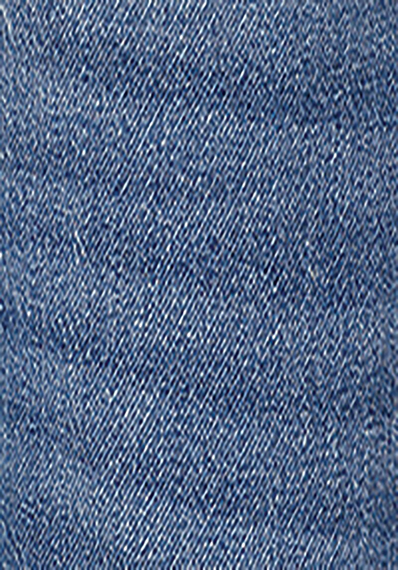 Regular Fit Orta Bel Erkek Mid İndigo Cepli Denim Jean Şort