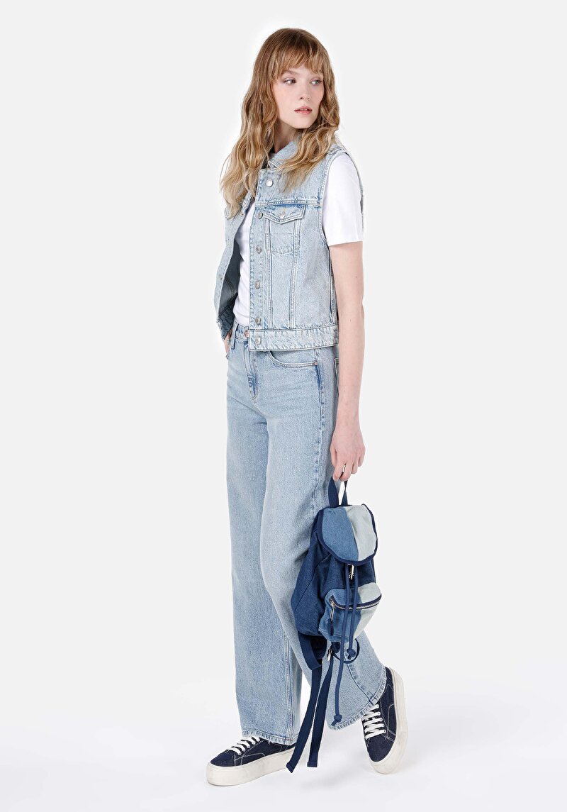 Regular Fit Kadın Mavi Yelek