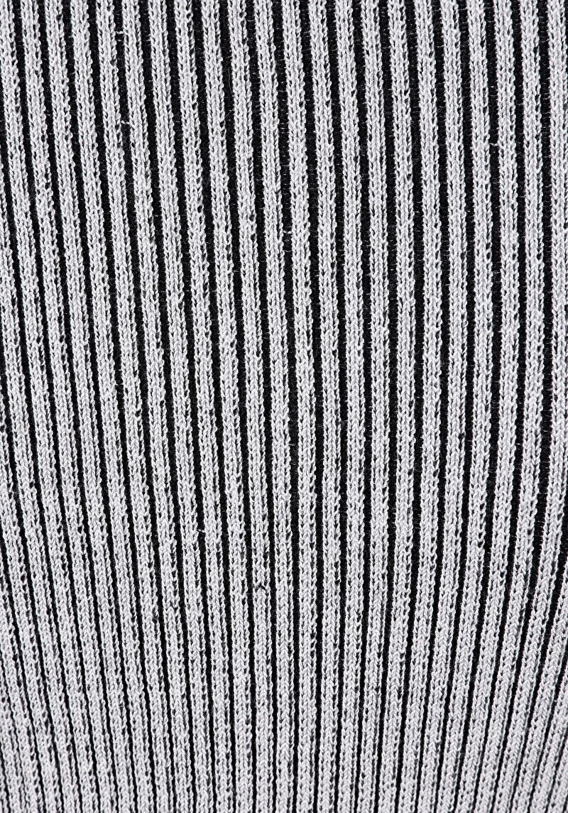 Slim Fit Polo Yaka Düz Kadın Siyah Kazak