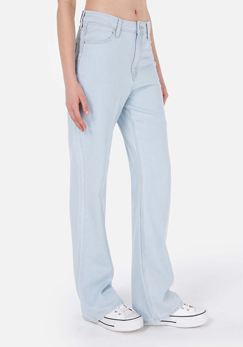 Regular Fit Orta Bel Bootcut Kadın Cepli İndigo Jean Pantolon