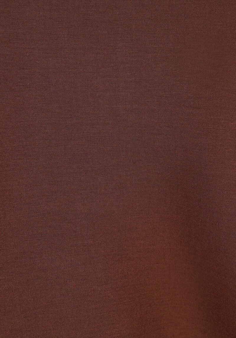 Regular Fit Dik Yaka Düz Kadın Kahverengi Sweatshirt