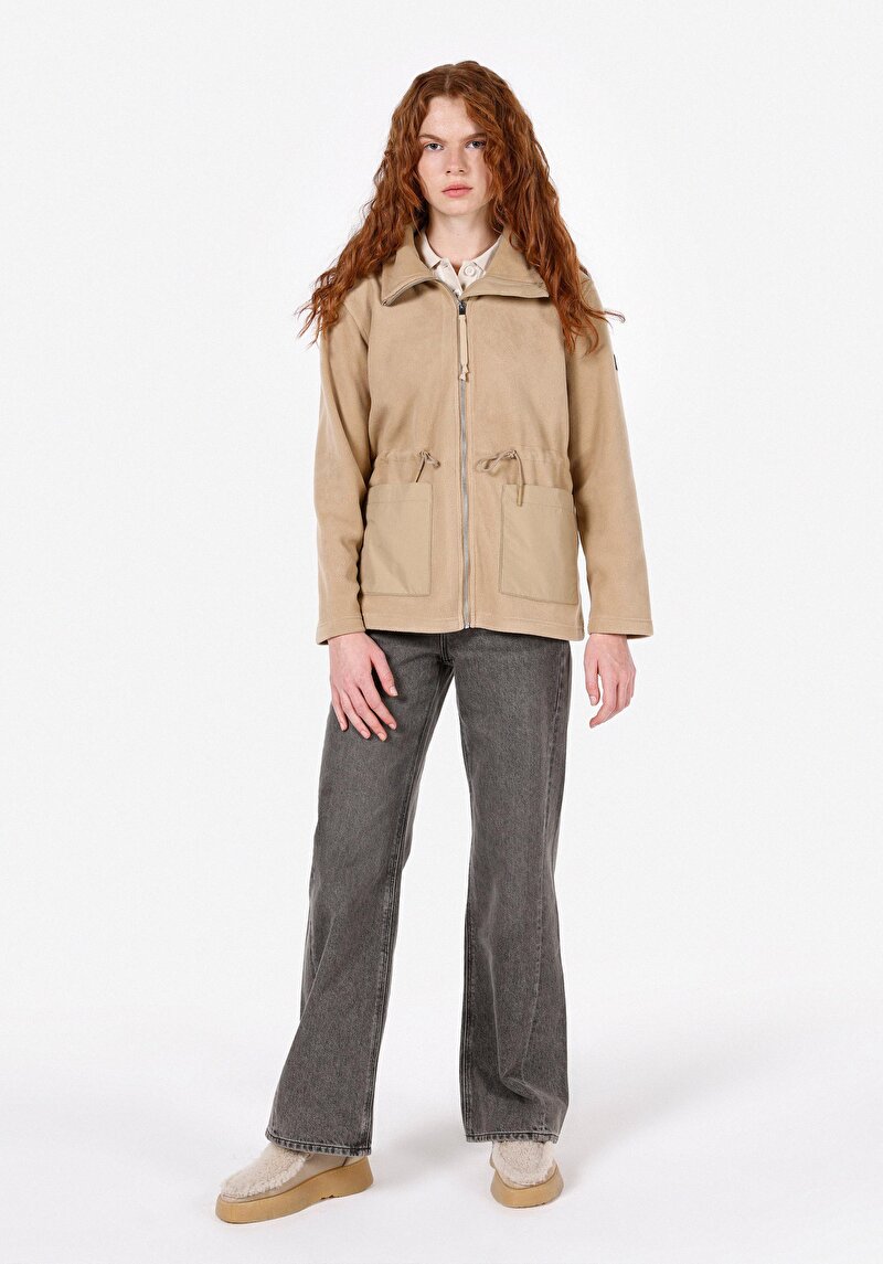 Regular Fit Kadın Bej Ceket