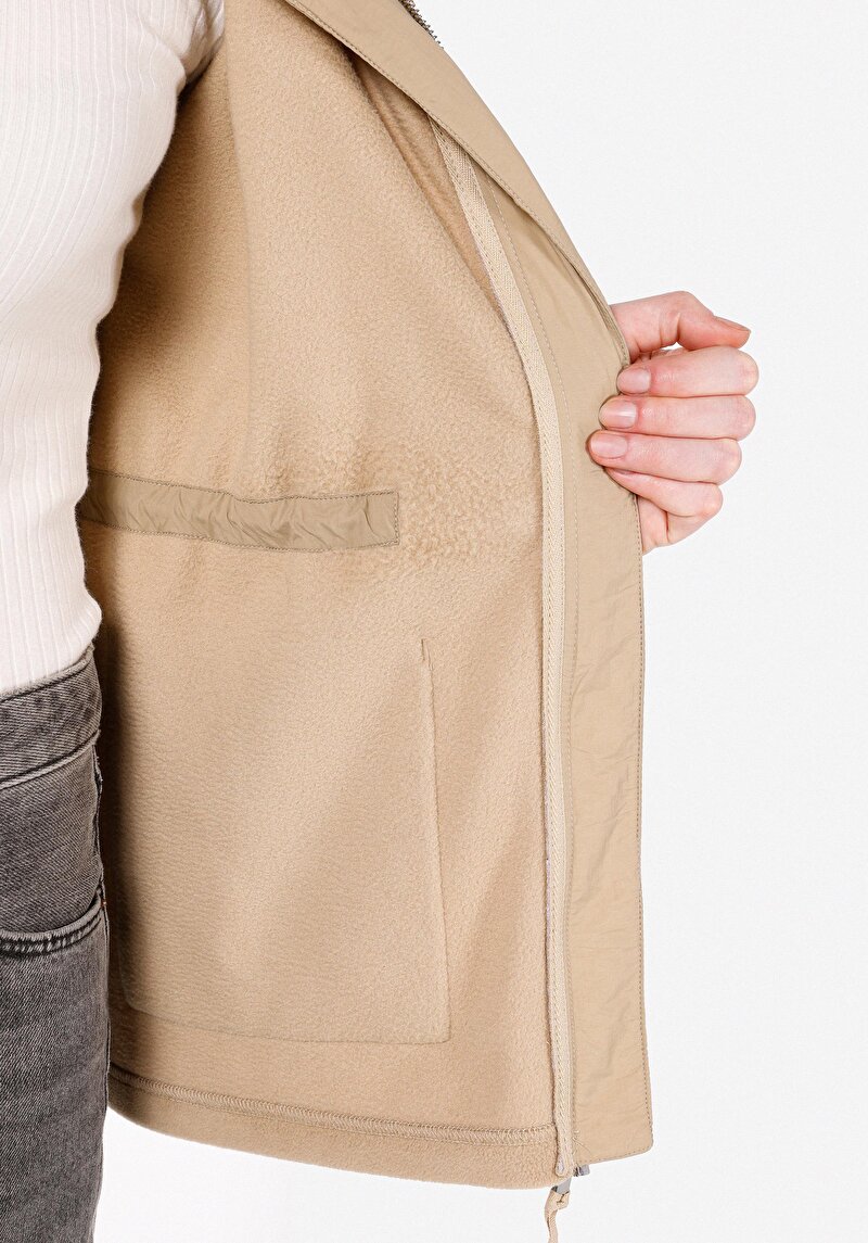 Regular Fit Kadın Bej Ceket