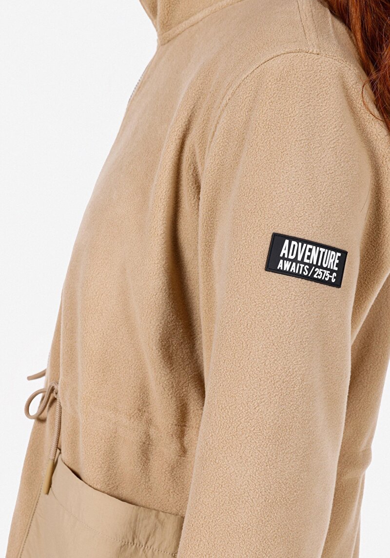 Regular Fit     Kadın Bej Ceket