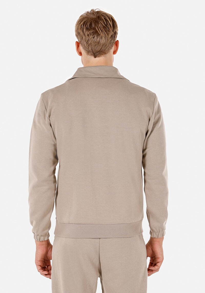 Regular Fit Erkek Bej Sweatshirt