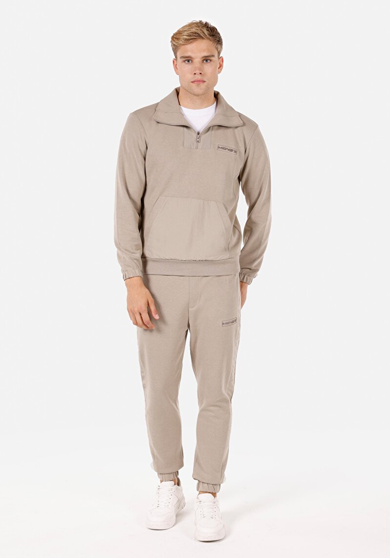 Regular Fit Erkek Bej Sweatshirt