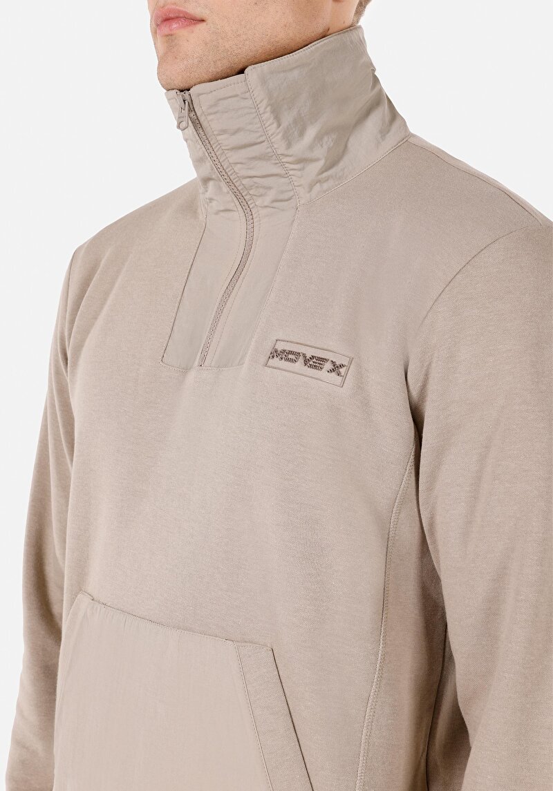 Regular Fit Erkek Bej Sweatshirt