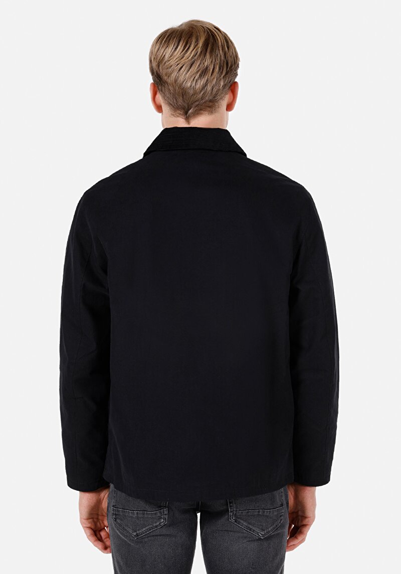 Comfort Fit Erkek Siyah Mont