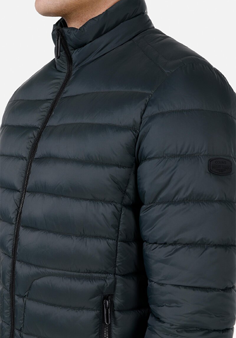 Slim Fit Erkek Yeşil Mont