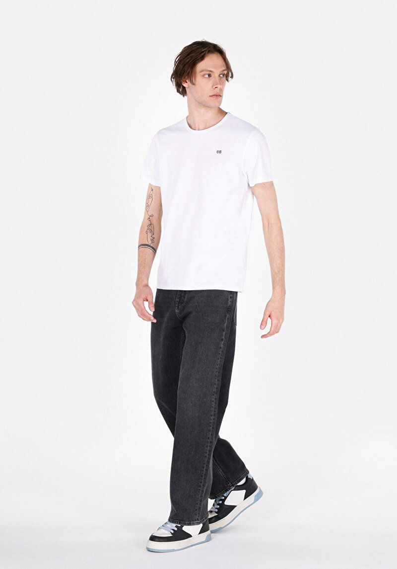 Relaxed Fit Erkek Siyah Jean Pantolon