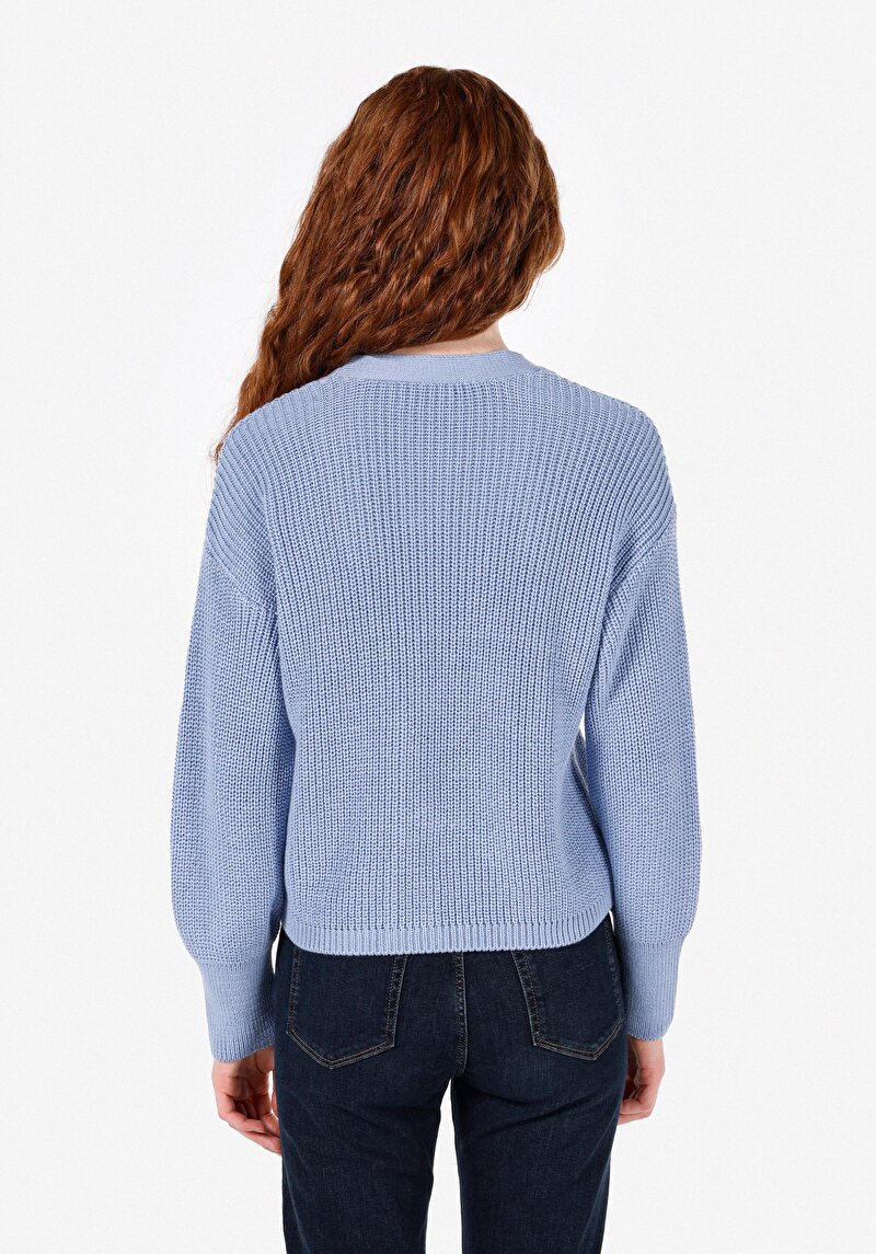 Regular Fit   Kadın Mavi Hırka