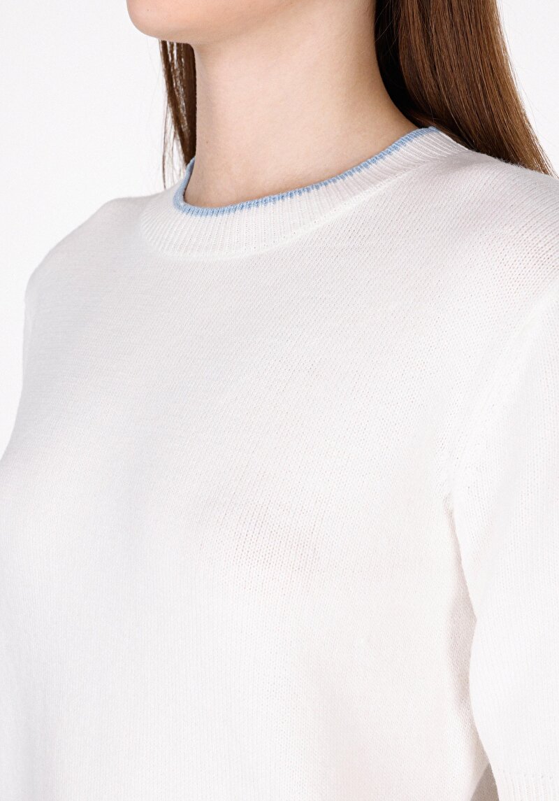 Regular Fit   Kadın Beyaz  Kazak