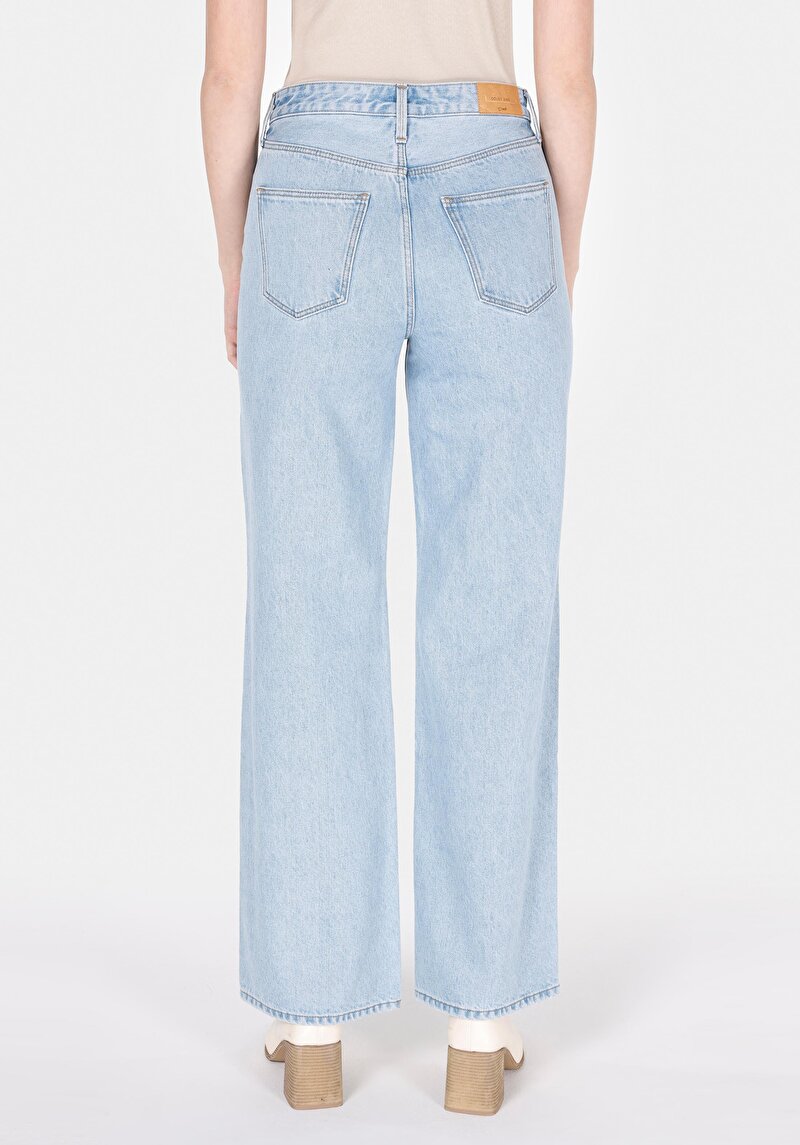 Regular Fit Kadın İndigo Jean Pantolon