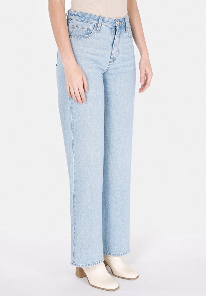 Regular Fit Kadın İndigo Jean Pantolon
