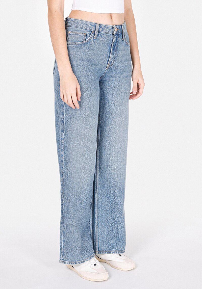 Regular Fit Kadın İndigo Jean Pantolon