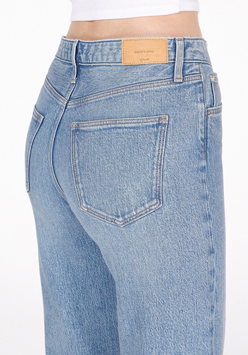 Regular Fit   Kadın İndigo Jean Pantolon