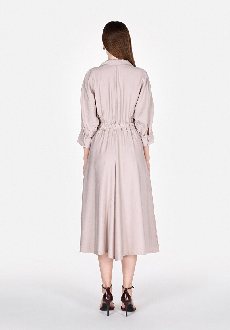 Regular Fit Kadın Vizon Elbise